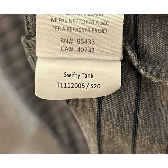 Toad & Co Swifty Tank Top Womens Size Small Gray Striped Scoop Neck Stretch - Picture 5 of 8
